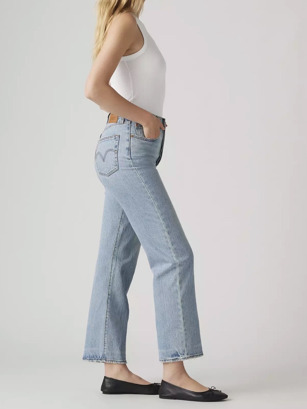 Levi’s Ribcage Straight High Rise Denim Jeans Light Blue Size 29 8 - Picture 11 of 11